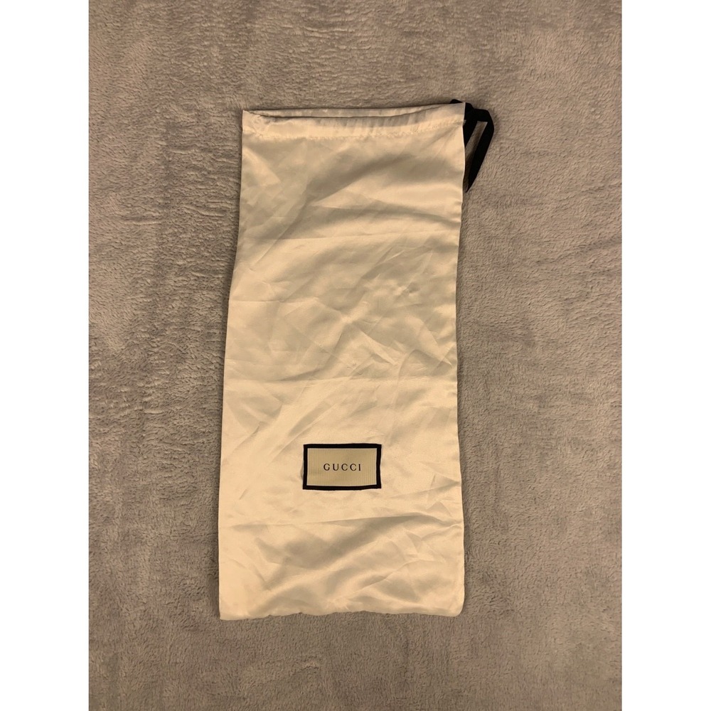 Gucci White Satin Drawstring Handbag Dust Bag Large 17.5 x 8.5 Replacement